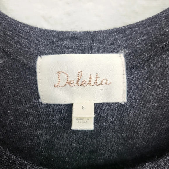 Anthropologie | Deletta Heathered Gray High Low Blouse Sz Small - Picture 5 of 12